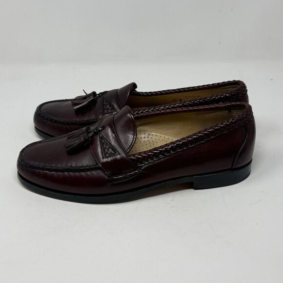 Allen Edmonds Maxfield Tassel Loafers Shoes Mens 11 D Burgundy Leather Woven main image 10